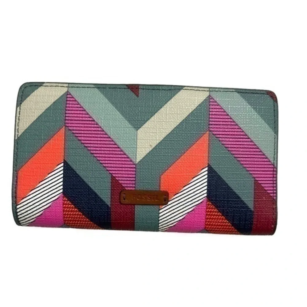 Fossil geometric multicolor wallet